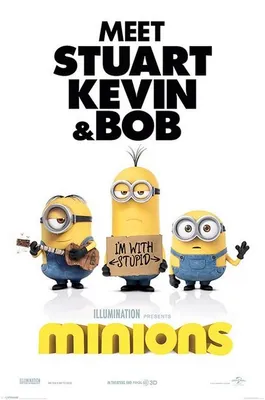 Zdjęcie produktu dla Minionki – Despicable Me – I'm With Stupid – Minionki – 61 x 91,5 cm – Plakat