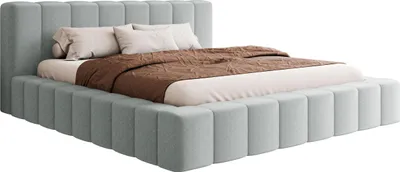 Produktbild von MIRJAN24 Polsterbett Makira, Dopellbett mit Bettkasten, Leistenlattenrost aus Holz (Farbe: Paros 05, Größe: 180x200 cm)