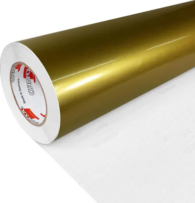 Produktbild von DecoMeister Möbelfolie selbstklebend 100x100 cm - Gold Hochglanz - Einfarbig Klebefolie für Möbel - Klebefolie Möbel für einfache Anwendung, ideal für die Renovierung von Küche oder Bad - Möbelfolie