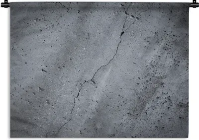 Produktbild von MuchoWow® Wandteppich Wandbehang Beton - Grau - Riss 150x112 cm Tapisserie Dekoration Wandtuch - Wanddecke - Wandteppiche