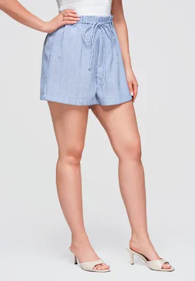 Produktbild von LARICA Shorts Damen hohe Taille lässig fließend OW-ST-E0004 dark blue S