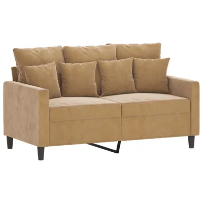Produktbild von vidaXL 2-Sitzer-Sofa Braun 120 cm Samt