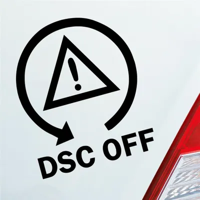 Produktbild von Auto Aufkleber DSC OFF Symbol Drift Tuning 11x9 cm Schwarz Glanz Sticker Heckscheibenaufkleber