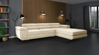 Produktbild von Ecksofa mit Schlaffunktion und Bettkasten, Designer Schlafsofa mit Bettkasten