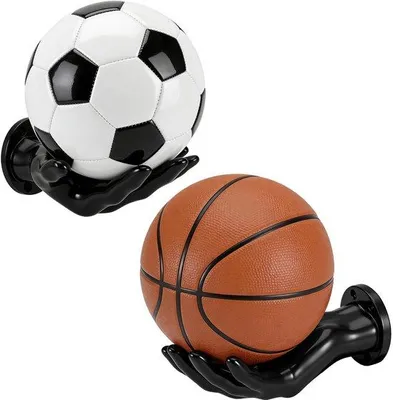 Obrázek produktu pro Držáky na basketbalové míče – kreativní design ve tvaru ruky – sada 2 kusů