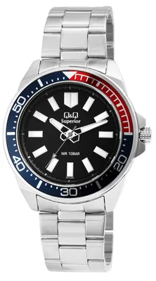 Produktbild von Q&Q Herrenuhr aus Edelstahl, 10 bar