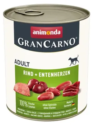 Immagine prodotto di Cibo umido per cani ANIMONDA GranCarno Adult Manzo e cuore d'anatra - 400 g