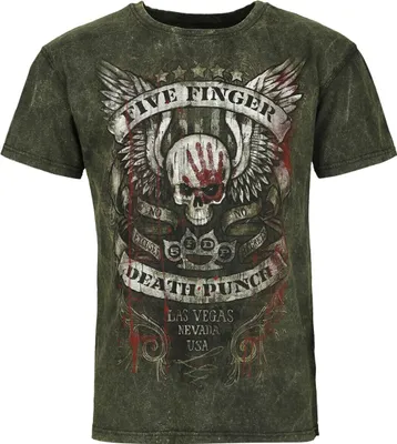Produktbild von Five Finger Death Punch T-Shirt Herren No Regrets grau/braun S