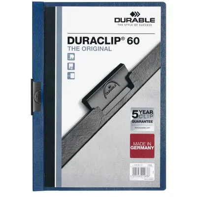 Produktbild von Durable Duraclip 60 - Blau - Transparent - PVC - 60 Blätter - A4 - 1 Stück(e)