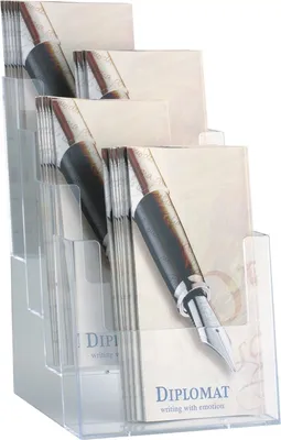 Produktbild von Tischprospektständer 4x A5 glasklar Packung mit 2 Stück