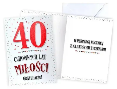 Produktbild von Gutschein zum 40. Hochzeitstag – Kukartka