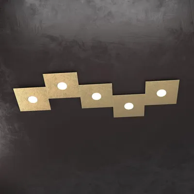 Immagine prodotto di Applique Moderna Eccentric Metallo Foglia Oro 5 Luci Gx53