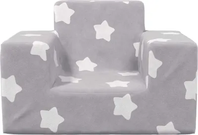 Produktbild von "Winterschlussverkauf "Sofa Baby - Kindersofa - Minisofa - Hellgrau mit Sternen Weich Plüsch NeuMöbel 5093797
