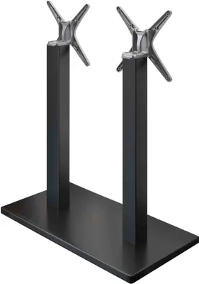 Produktbild von MADRID | Bistro Doppel Stehtischgestell | Schwarz | Höhe: 105 cm | Säule: 8 x 8 cm | Fuß: 40 x 70 cm | Klappbar | Gastro Stehtischgestell, Stehtischgestell klappbar
