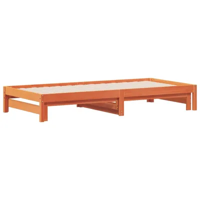 Produktbild von Tagesbett Ausziehbar Wachsbraun 90x190 cm Massivholz Kiefer