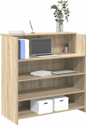 Produktbild von vidaXL Empfangstresen Sonoma-Eiche 100 x 50 x 103,5 cm Holzwerkstoff