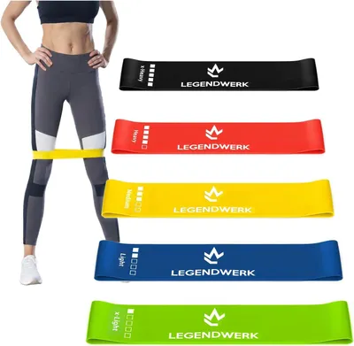 Produktbild von Fitness Bands, Theraband, Set von 5, Verschiedene Widerstandsniveaus, für Krafttraining