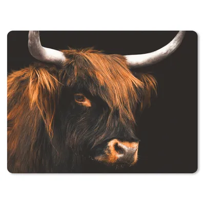 Produktbild von MuchoWow® Mauspad Mousepad Schottischer Highlander - Fell - Schwarz 23x19 cm - Mousepads - Maus Mat - Pad - Mausunterlage - Schreibtischunterlage - Mauspad