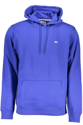 Produktbild von Herren Kapuzen-Sweatshirt Blau aus Baumwolle mit Kängurutasche