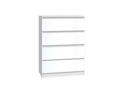Produktbild von Topeshop M4 BIEL POŁYSK, Weiß, 4 Schublade(n), Partikelbord, Einfarbig, Modern, Partikelbord