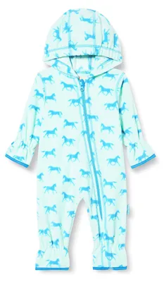 Produktbild von Playshoes Fleece-Overall Unisex Kinder Jumpsuit, Pferde, 86