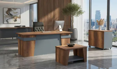 Immagine prodotto di Elegante set da scrivania con credenza e tavolino da salotto