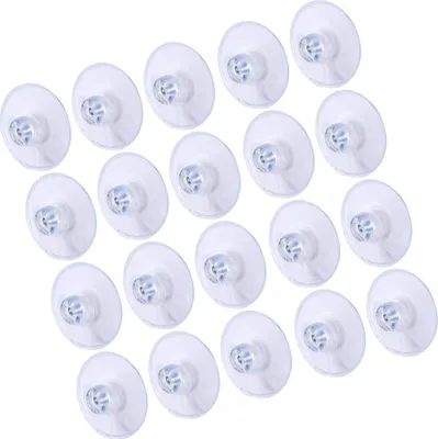 Produktbild von Favson 20 Packungen 45mm große Saugnapf PVC-Kunststoff-Saugnäpfe ohne Haken, klar
