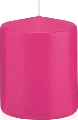 Produktbild von Stumpenkerzen mit Abbrandschutz Pink 100 x 60 mm 16 Stück für den sicheren Abbrand von Kerzen auf Adventskränzen und Gestecken