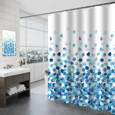 Produktbild von Wasserdichter Duschvorhang, Shower Curtains Waschbar Schnelltrocknend Textil Stoff Polyester Badewanne Vorhang,(180*200CM)