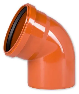 Produktbild von KG Bogen DN 200 67° KGB Winkel Kunststoff Abwasserrohr Abflussrohr Kanalrohr