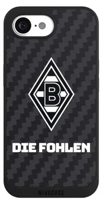 Produktbild von NIVOCASE Handyhülle für Apple iPhone 17e Hülle NIVOpure Case Schwarz Borussia Mönchengladbach Carbon Gladbach