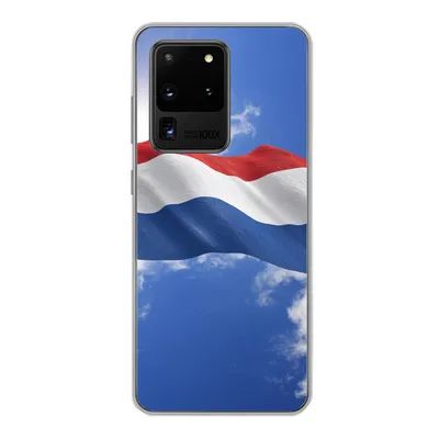 Produktbild von MuchoWow® Handyhülle Schutzhülle Hülle für Samsung Galaxy S20 Ultra Die Flagge der Niederlande weht am Himmel Silikon Softcase Handy Hülle - Karteninhaber