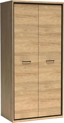 Produktbild von MIRJAN24 Kleiderschrank Mediolan 01, Standschrank mit Kleiderstange, Stilvoll Schlafzimmerschrank (Hikora Natur)