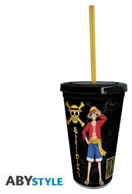 Image de ONE PIECE - Gobelet avec paille - 470 ml - Luffy et Zoro