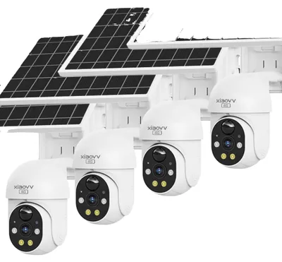 Obrázok produktu pre Bezdrôtová PTZ kamera, 1080P Full HD, napájaná solárnou energiou, štvorkanálová