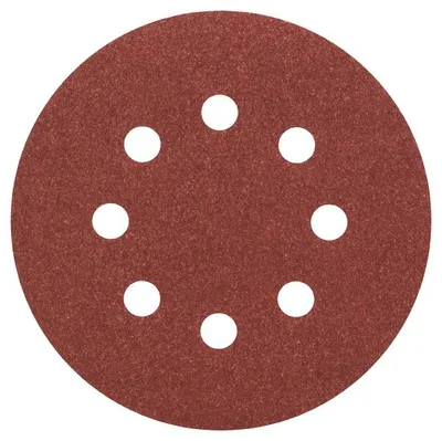 Produktbild von Schleifblatt C430, 125 mm, 120, 8 Löcher, Klett, 5er-Pack