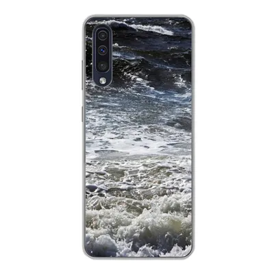 Produktbild von MuchoWow® Handyhülle Schutzhülle Hülle für Samsung Galaxy A30s Nordsee - Wasser - Wellen Silikon Softcase Handy Hülle - Karteninhaber
