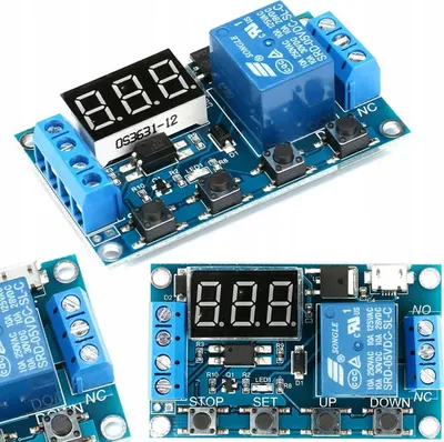 Productafbeelding van Tijdrelaismodule - 0-999 Min Precisie Tijdregeling | 6-20V/USB 5V, 10A 230V AC/30V DC | -40-85°C