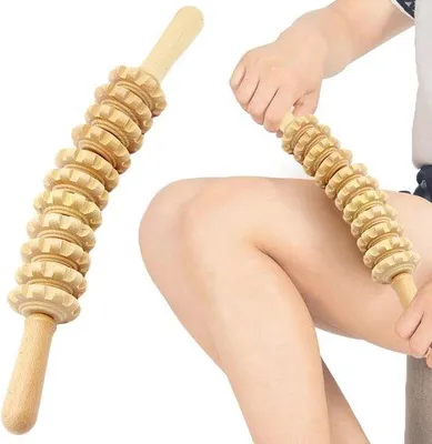Productafbeelding van Houten massage roller voor het ontspannen van spieren en het verbeteren van de lichaamsconditie
