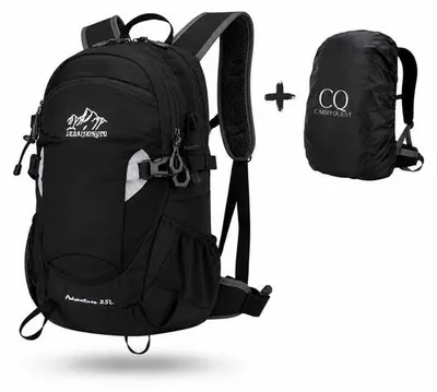 Productafbeelding van CarryQuest® - 25 liter wandelrugzak, nylon, drinkreservoir, zwart