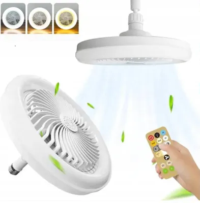 Produktbild von Lampe mit Ventilator Deckenventilator Led Licht mit Fernbedienung E27 3000-6500K Einstellbare Richtung