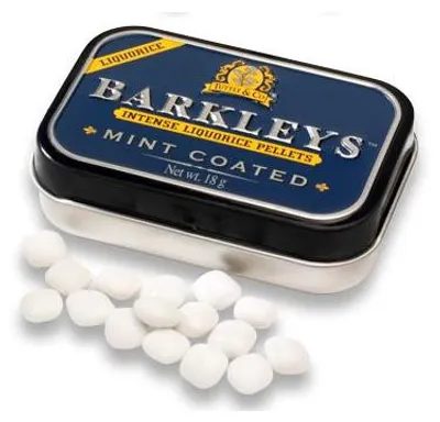 Productafbeelding van Barkleys Liquorice pellets mint coated (18 gr)