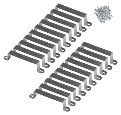 Zaunfeld-Sicherungsbügel, 20 Stück, verzinkter Stahl, 4x4 Zoll