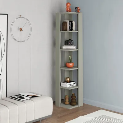 Produktbild von Skye Decor, Hochwertiges Bücherregal in Aschegrün, 100% Melamin, 160,8 cm