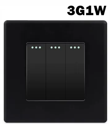 Produktbild von eLumos Mechanischer 3-Wege Lichtschalter Schwarz