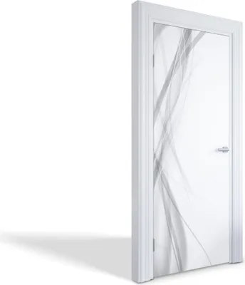 Produktbild von Türdeko Aufkleber Selbstklebende Wandsticker Personalisiert - Abstrakte Linien - 85 x 205 cm