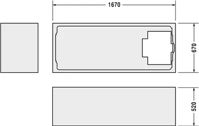 Produktbild von Duravit Duravit Wannenträger D-CODE f 700098 1700x700mm