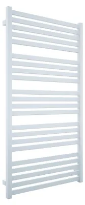 Produktbild von Elektrischer Badezimmerheizkörper, 600 Watt - 1185x600 mm, Design-Handtuchheizkörper in Weiß für das Badezimmer
