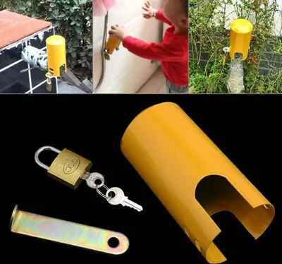 Produktbild von Garage Werkstatt Zapfhahn Ventil Vorhängeschloss Garten Wasserhahn Schloss