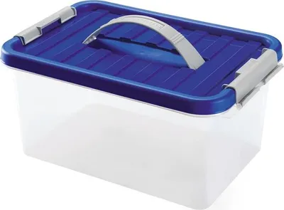 Produktbild von Heidrun 1631, Aufbewahrungsbox, Blau, Weiß, Rechteckig, Einfarbig, 290 mm, 190 mm